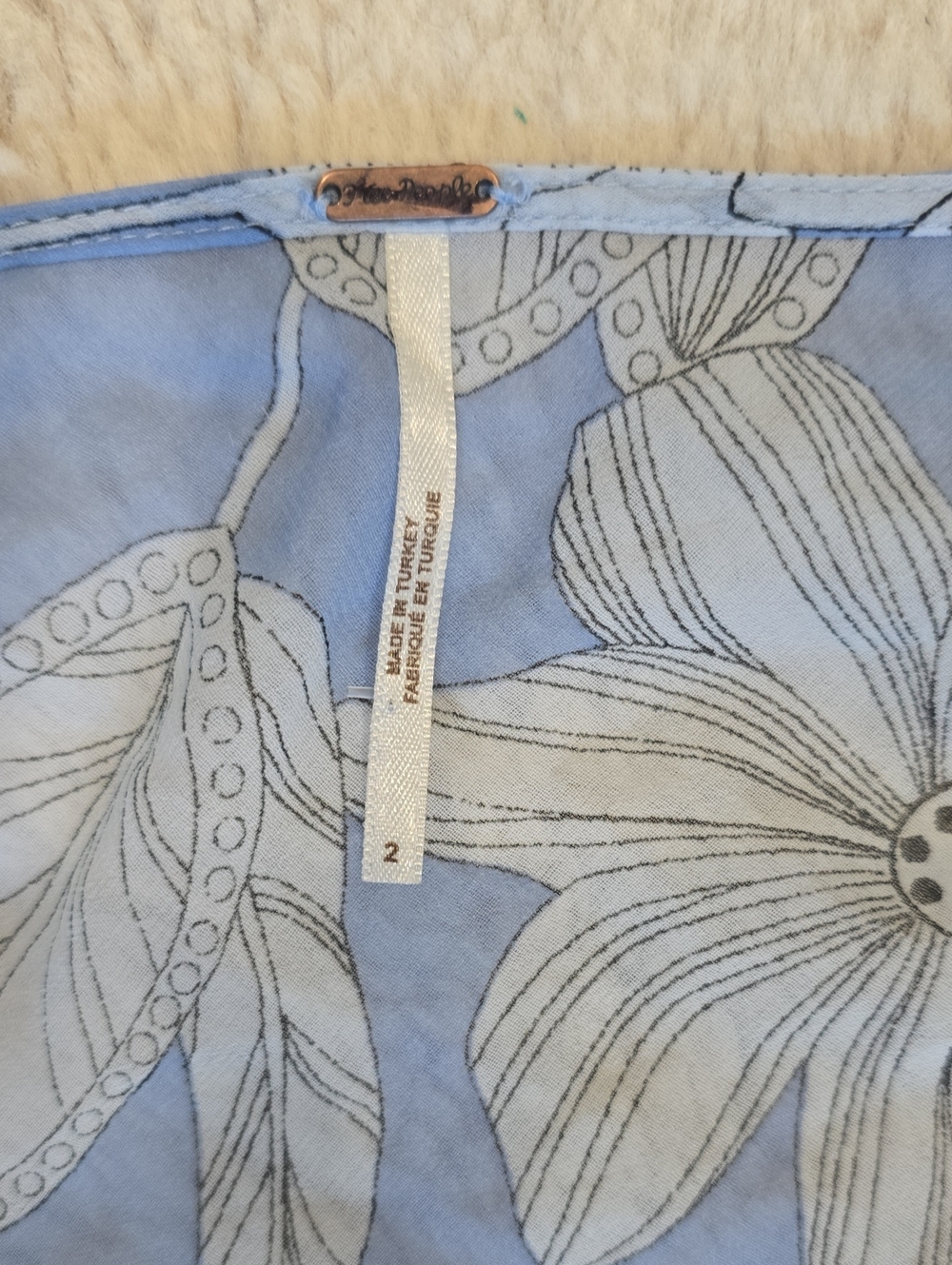 Free People Blue Floral Wrap Maxi Dress - Picture 2 of 9